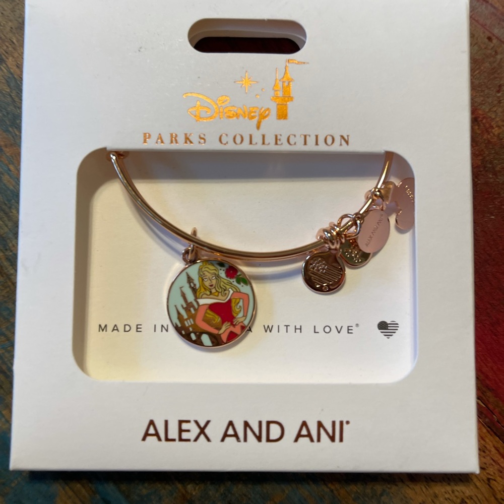 Disney Parks Collection Alex and Ani Sleeping Beauty Charm Bracelet